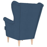 Fauteuil bleu 74x84x100 cm tissu