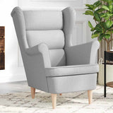 Fauteuil gris nuage 74x84x100 cm tissu