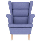 Fauteuil bleu jean 74x84x100 cm tissu