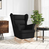 Chaise à bascule noir 74x90x102 cm tissu