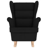 Chaise à bascule noir 74x90x102 cm tissu