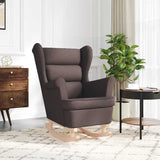 Chaise à bascule marron foncé 74x90x102 cm tissu