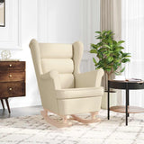 Chaise à bascule crème 74x90x102 cm tissu