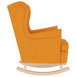Chaise à bascule jaune foncé 74x90x102 cm tissu