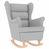 Chaise à bascule gris nuage 74x90x102 cm tissu