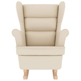 Chaise à bascule blanc 74x90x102 cm lin