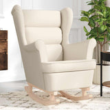 Chaise à bascule blanc 74x90x102 cm lin