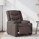 Fauteuil inclinable électrique Marron foncé Tissu