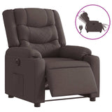 Fauteuil inclinable électrique Marron foncé Tissu