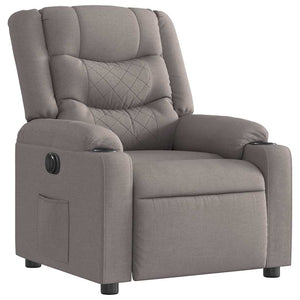 Fauteuil inclinable électrique Taupe Tissu