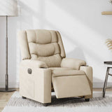 Fauteuil inclinable électrique Crème Tissu