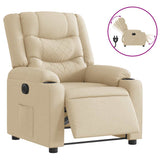 Fauteuil inclinable électrique Crème Tissu