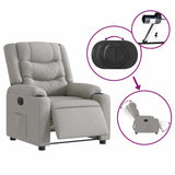 Fauteuil inclinable électrique gris nuage tissu
