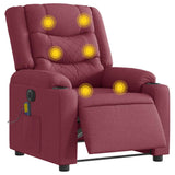 Fauteuil de massage inclinable électrique Rouge bordeaux Tissu