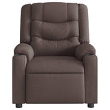 Fauteuil de massage inclinable électrique Marron foncé Tissu