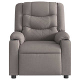 Fauteuil de massage inclinable électrique Taupe Tissu
