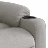 Fauteuil de massage inclinable électrique gris nuage tissu