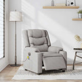 Fauteuil de massage inclinable électrique gris nuage tissu