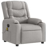 Fauteuil de massage inclinable électrique gris nuage tissu