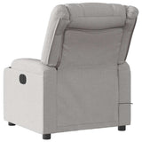 Fauteuil de massage inclinable électrique gris nuage tissu