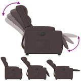 Fauteuil inclinable marron foncé tissu