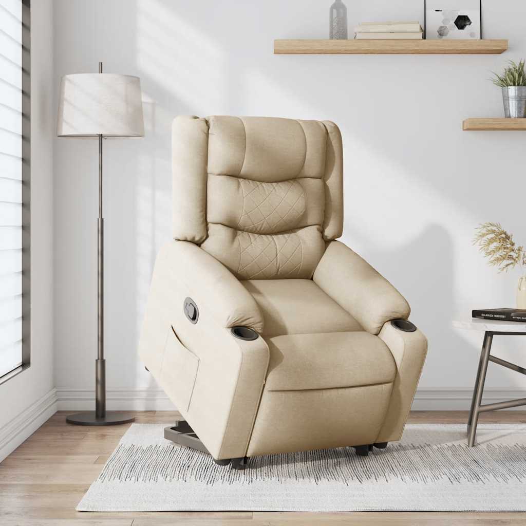 Fauteuil inclinable Crème Tissu