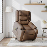 Fauteuil de massage inclinable Marron Tissu