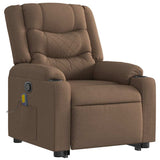Fauteuil de massage inclinable Marron Tissu