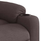 Fauteuil inclinable de massage Marron foncé Tissu