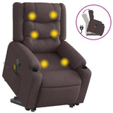 Fauteuil inclinable de massage Marron foncé Tissu