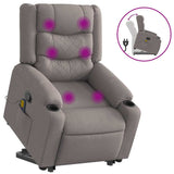 Fauteuil inclinable de massage Taupe Tissu