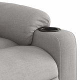Fauteuil de massage inclinable gris nuage tissu