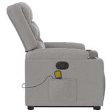 Fauteuil de massage inclinable gris nuage tissu
