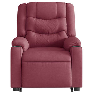 Fauteuil inclinable électrique rouge bordeaux tissu