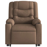 Fauteuil inclinable électrique marron tissu