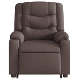 Fauteuil inclinable électrique marron foncé tissu