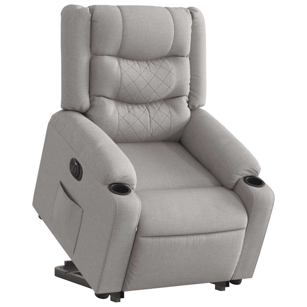 Fauteuil inclinable électrique gris nuage tissu