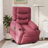 Fauteuil inclinable de massage électrique Rouge bordeaux Tissu
