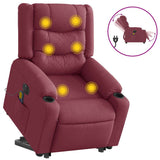 Fauteuil inclinable de massage électrique Rouge bordeaux Tissu