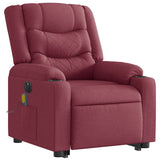 Fauteuil inclinable de massage électrique Rouge bordeaux Tissu