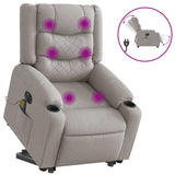 Fauteuil inclinable de massage électrique gris nuage tissu