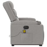 Fauteuil inclinable de massage électrique gris nuage tissu