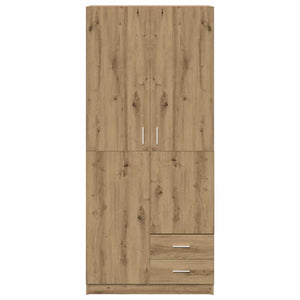 Garde-robe chêne artisanal 80x52x180 cm bois d'ingénierie