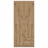 Garde-robe chêne artisanal 80x52x180 cm bois d'ingénierie