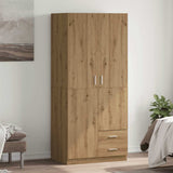 Garde-robe chêne artisanal 80x52x180 cm bois d'ingénierie