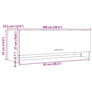 Garde-robe vieux bois 100x32,5x35 cm bois d'ingénierie