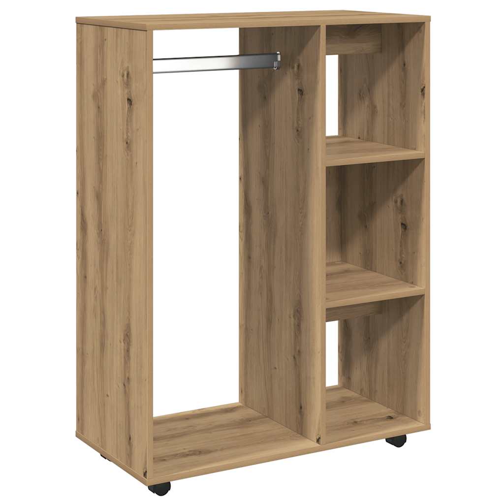 Garde-robe chêne artisanal 80x40x110 cm bois d'ingénierie