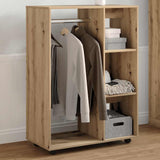 Garde-robe chêne artisanal 80x40x110 cm bois d'ingénierie