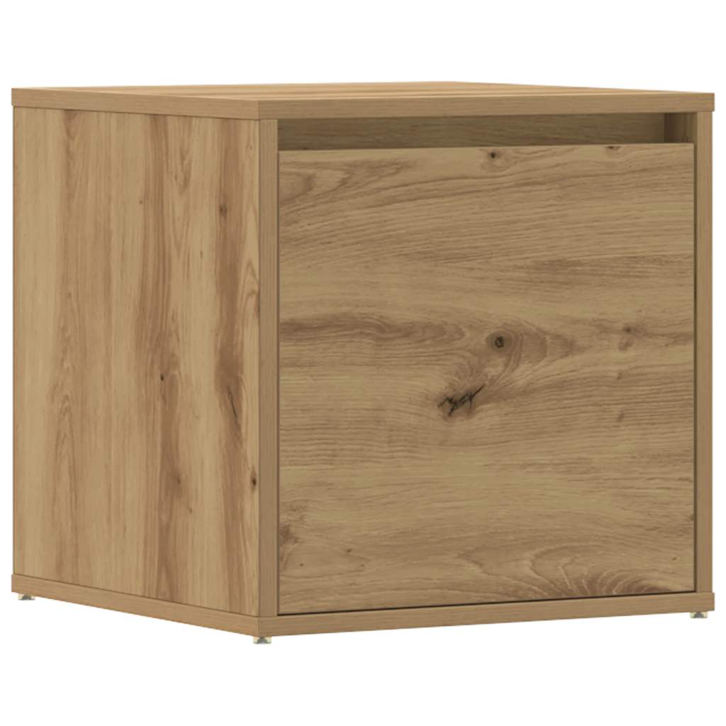 Tiroir boîte chêne artisanal 40,5x40x40 cm bois d'ingénierie