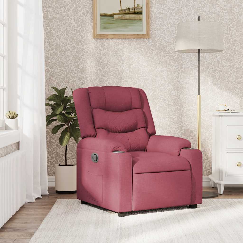 Fauteuil inclinable Rouge bordeaux Tissu